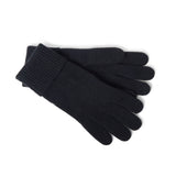 Portolano - CASHMERE GLOVES WITH RIBBED CUFF: MEDIUM HTH GREY