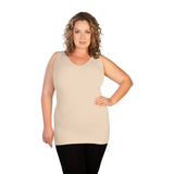 Skinnytees - Plus V Neck Tank: Black