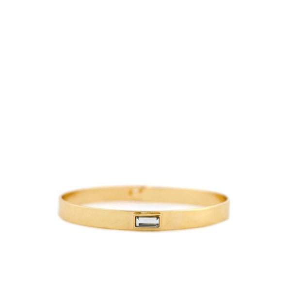 Marlyn Schiff - Baguette crystal notch bangle