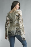 Tempo Paris Silk Poncho Beige