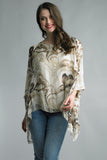 Tempo Paris Silk Poncho Beige