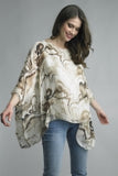 Tempo Paris Silk Poncho Beige