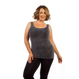 Skinnytees - Plus Lurex Tank: Red