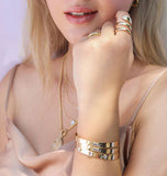 Marlyn Schiff - Baguette crystal notch bangle