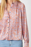 Mystree - Satin Printed Flowy Blouse
