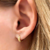 GoldFi - 18k Gold Filled Tiny Textured Clicker Hoop Earrings