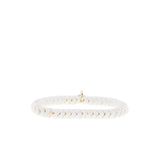Marlyn Schiff - Large herringbone bead stretch bracelet