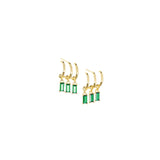 Marlyn Schiff - 3 cz charm stud earring
