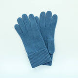 Portolano - CASHMERE GLOVES WITH RIBBED CUFF: MEDIUM HTH GREY