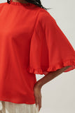 Sugarlips - Heartbreaker Bell Sleeve Ruffle Blouse