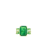Marlyn Schiff - Gold plated rectangle cut 3 stone ring