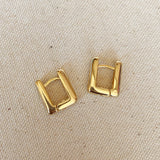 GoldFi - 18k Gold Filled Rectangle Shaped Hoop Earrings