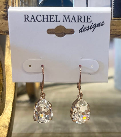 Rachel Marie Rose Gold Swarovski Crystal Earring