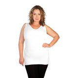 Skinnytees - Plus V Neck Tank: Black