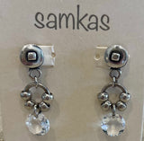 Samkas Ruby Swarovski Crystal Earrings