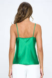Renee C. - Made in USA Solid Silky Satin Tank Top