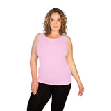 Skinnytees - Plus Mesh V Neck Tank: Black