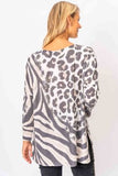 Look Mode Cheetah Studded Sweater
