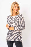 Look Mode Cheetah Studded Sweater