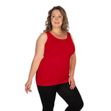 Skinnytees - Plus Mesh V Neck Tank: Black