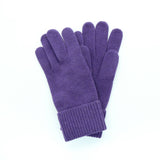 Portolano - CASHMERE GLOVES WITH RIBBED CUFF: MEDIUM HTH GREY