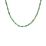 Marlyn Schiff - Stone disc & gold heishi necklace