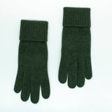 Portolano - CASHMERE GLOVES WITH RIBBED CUFF: MEDIUM HTH GREY