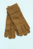 Portolano - CASHMERE GLOVES WITH RIBBED CUFF: MEDIUM HTH GREY