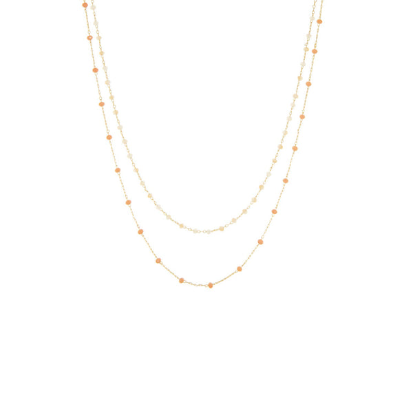 Marlyn Schiff - Layered crystal necklace