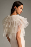 SAACHI - Tiered Ruffle Capelet
