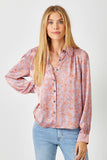 Mystree - Satin Printed Flowy Blouse