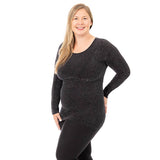 Skinnytees - Lurex Long Sleeved Crew: Missy