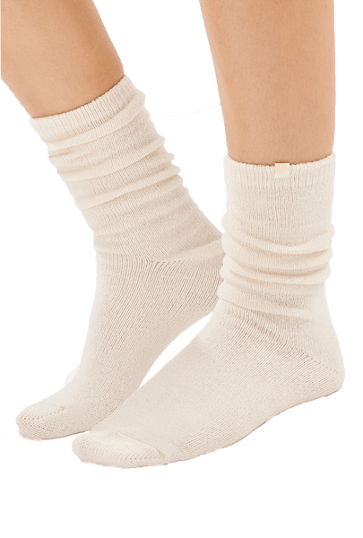 Faceplant Dreams - Faceplant Cashmere-finish Socks: Ivory