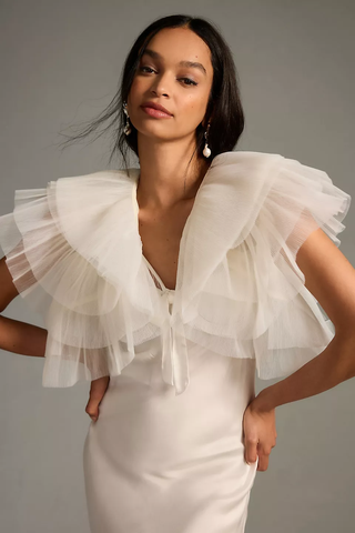 SAACHI - Tiered Ruffle Capelet