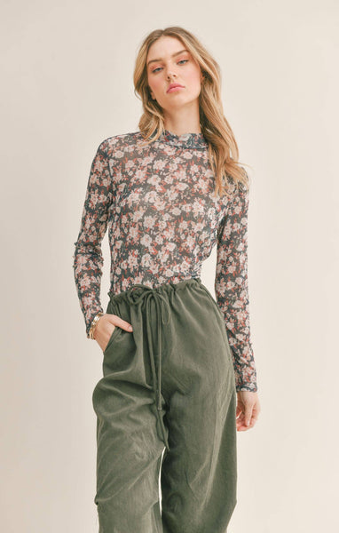 Sage The Label - Dreamchaser Mock Neck Mesh Top
