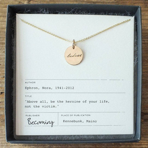 Becoming Jewelry - Badass Round Charm Necklace