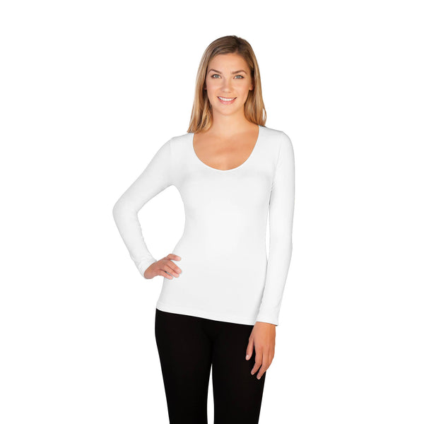 Skinnytees - Long Sleeve V Neck Tee