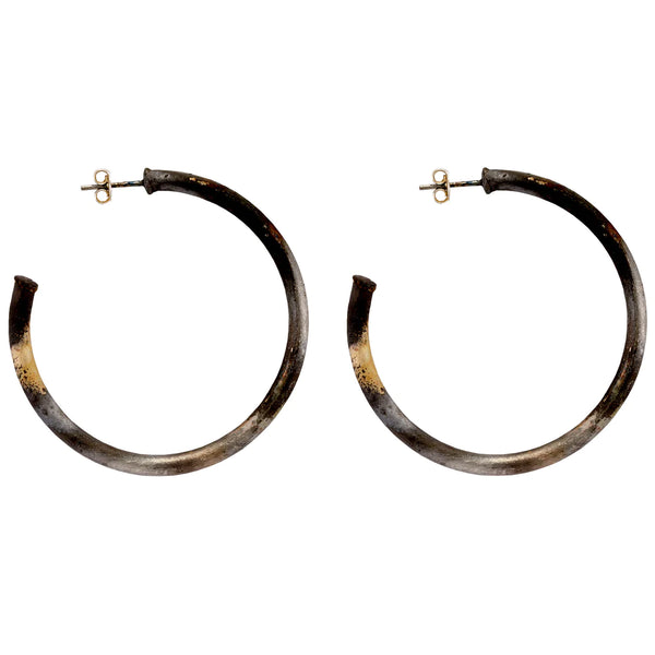 Sheila Fajl Silver burnished hoops