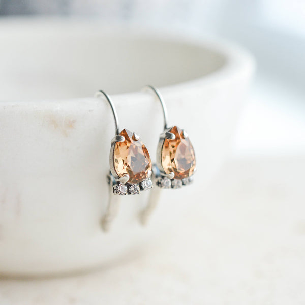 Rachel Marie Designs - Priya Peashape Drop Earring with Crystal Accent