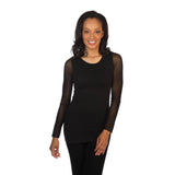 Skinnytees - Crew Neck With Mesh Sleeve