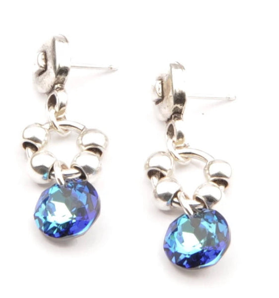 Samkas Ruby Swarovski Crystal Earrings