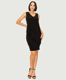 Last Tango Sleeveless 2 layers Tunic with Bottom Ruching