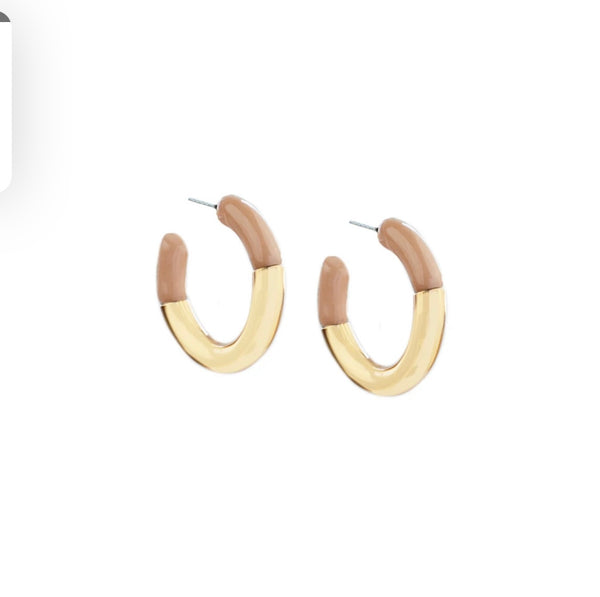 Marlyn Schiff Gold/Nude Hoop