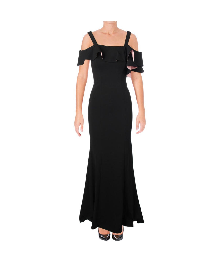 Badgley Mischka Womens Cold Shoulder Full-Length Evening Dress EG2434 Badgley Mischka Womens Cold Shoulder Full-Length Evening Dress EG2434