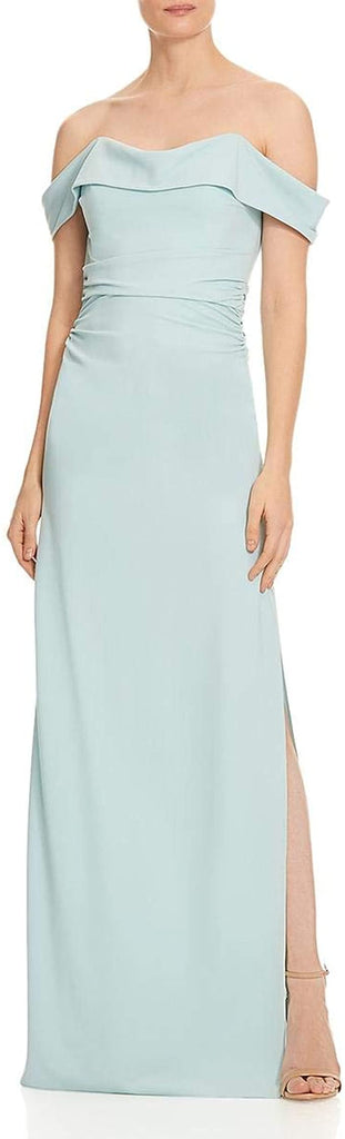 halston off the shoulder dress Halston Off-The-Shoulder Sequin Mini Dress in White Print