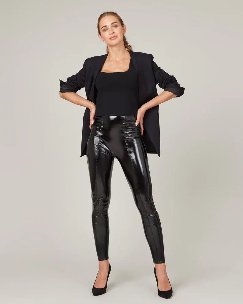 SPANX Women's Faux Patent Leather Leggings : : Clothing, Shoes &  Accessories