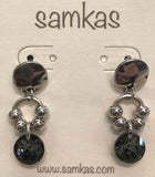 Samkas Ruby Swarovski Crystal Earrings