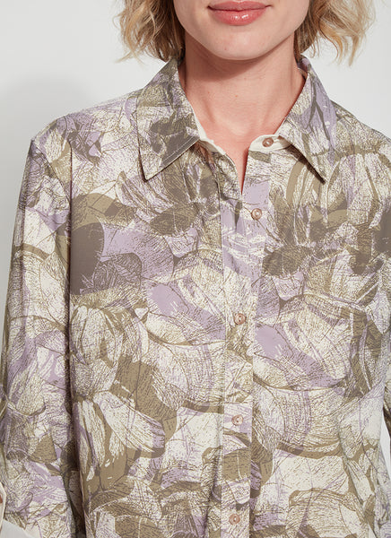 Lysse Roll Tab Connie Printed Blouse
