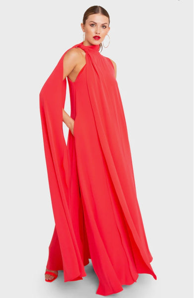 Black Halo Henna Gown in Berry Plum