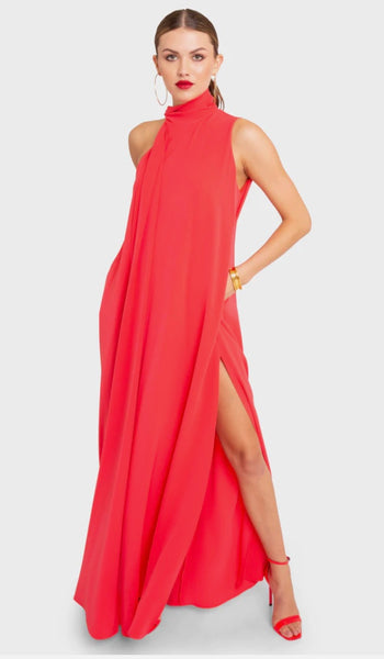 Black Halo Henna Gown in Berry Plum